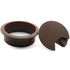 2pcs 2inch Desk Wire Cord Cable Grommets, Plastic Cover for Office PC Desk Cable Organizer (Dark Brown)