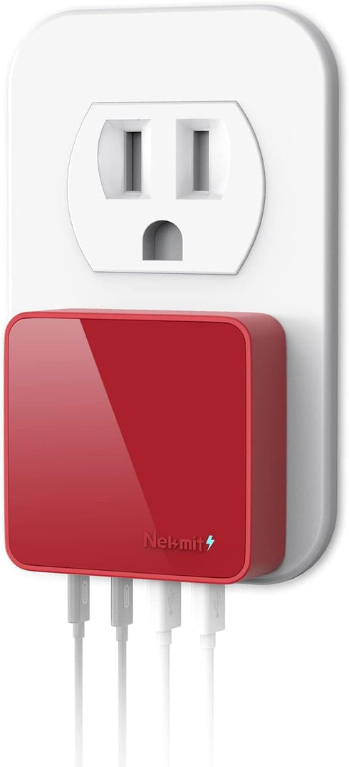 Nekmit USB C Charger, 52W 4-Port Thin Flat Fast Wall Charger Type-C Charging