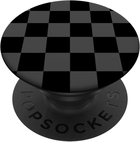 Checkered Black and Grey Design Checker Print PopSockets Standard Grip for Women and Men
