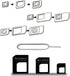 FENMORE 3 1 Set in Nano SIM Card Adapter, SIM Card Adapter Kit, Sim Adapter Sim Card Adapter with SIM Ejector Pin