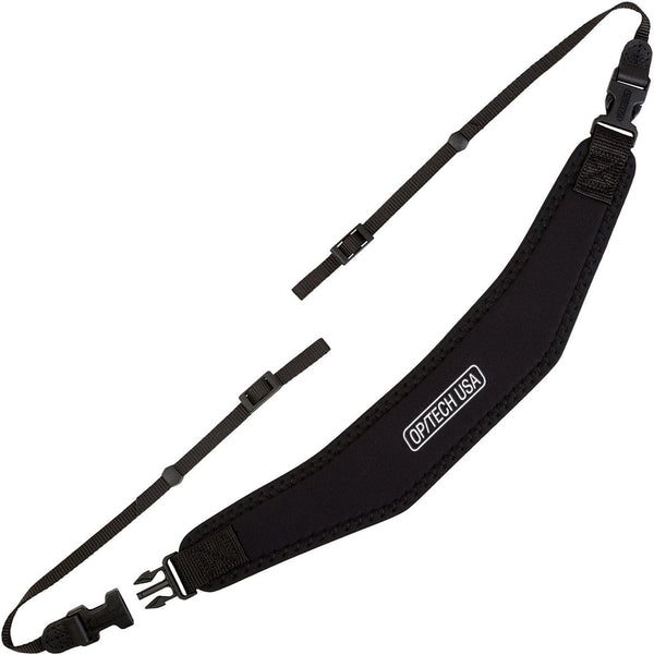 OP/TECH USA Utility Strap 3/8" – Padded Camera Strap with Quick Release, Black