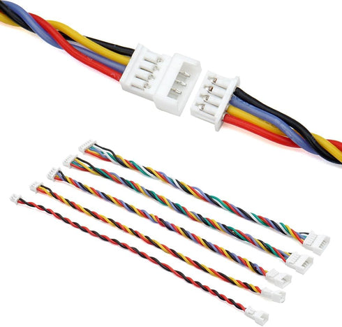 1.25mm Male and Female Connectors Socket and Plug with Pre-crimped Cables for JST Molex PicoBlade 1.25, 13cm Wire