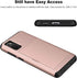 Jiunai Galaxy S20 Case, Wallet Case with Credit Card Holder, Dual Layer Rubber Cover for Samsung Galaxy S20