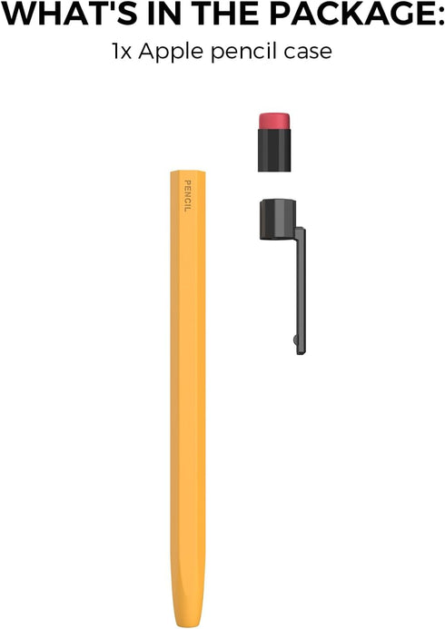TRONWIN 1st 1st Pencil Case for Apple Pencil Generation Sleeve Silicone Protective Cover Skin with Sturdy Clip