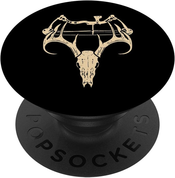 Retro Deer Skull Compound Bow PopSockets Standard PopGrip for Hunting Archery Dad Archer
