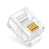 NECABLES 20-Pack RJ11 6P4C Telephone Modular Plug Connector for Phone Line Cord, Solid and Stranded Wire Compatible