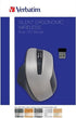 Verbatim Silent Ergonomic Wireless Blue LED Mouse in Graphite