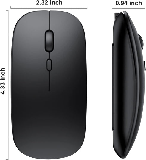 Wireless Bluetooth Mouse for iPad/MacBook Pro/Air/Laptop/PC, Rechargeable Silent Mouse Portable Slim for Surface