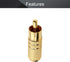 Fielect RCA Male to 3.5mm Female Connector, Stereo Audio Video Adapter Coupler Converters, Zinc Alloy 1Pcs