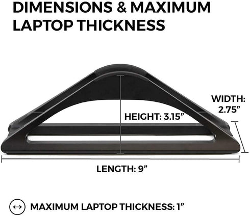 HumanCentric Vertical Laptop Stand (Matte Black) | Adjustable Holder for Apple MacBook, MacBook Pro & Other Laptops