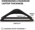 HumanCentric Vertical Laptop Stand (Matte Black) | Adjustable Holder for Apple MacBook, MacBook Pro & Other Laptops