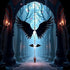 YLiiii 2Pcs Y2K Black Winged Mobile Phone Chain Pendant,Decor,Goth Phone Charm Pendant, Kawaii-Key Chain for Bag,Cute