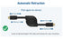 JCNio 2.0 1.5m/5ft 4K Retractable HDMI Cable Length Resolution, Black