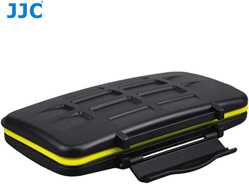 JJC MC-SD12 Water-Resistant Memory Card Holder for 12 SD Cards (Black)