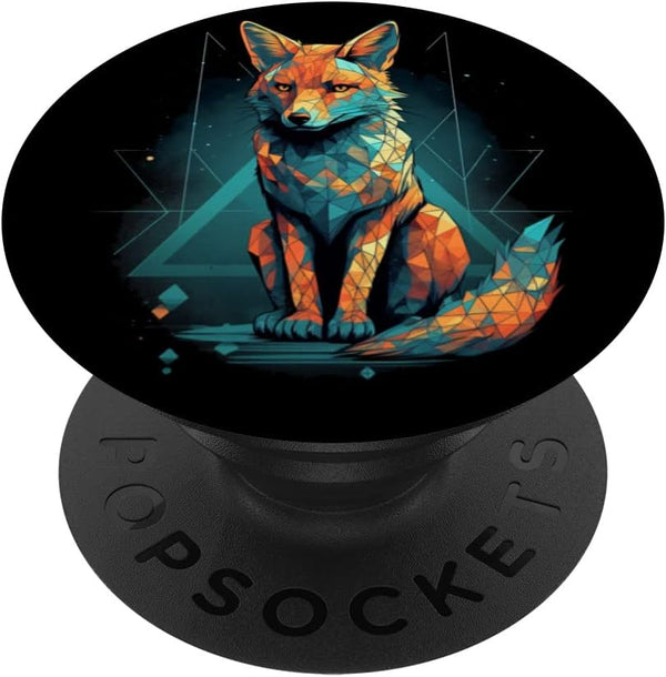 Geometric Fox Animal Arts Pattern, Foxes Lover PopSockets Standard PopGrip