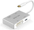 USB C to HDMI DVI VGA USB 3.0 Adapter, USB 3.1 Type-C 4in1 Hub to HDMI DVI 4K VGA Converter for MacBook/MacBook Pro