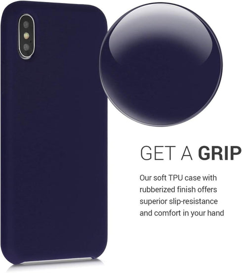 kwmobile TPU Silicone Case for Apple iPhone X - Deep Ocean Phone Cover with Soft Finish