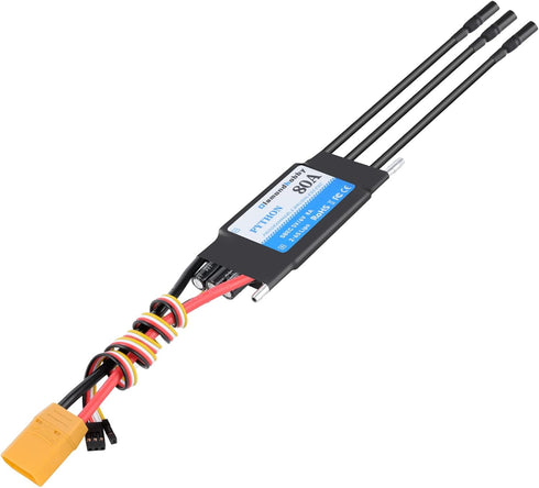 80A 2-6S 5V/6V 8A XT90 4.0mm DH Waterproof Brushless ESC Electronic Speed Controller with BEC and Banana Head Connector