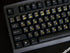 Swiss French German Keyboard Stickers, Yellow Letters on Transparent Background for Any Laptop PC Notebook