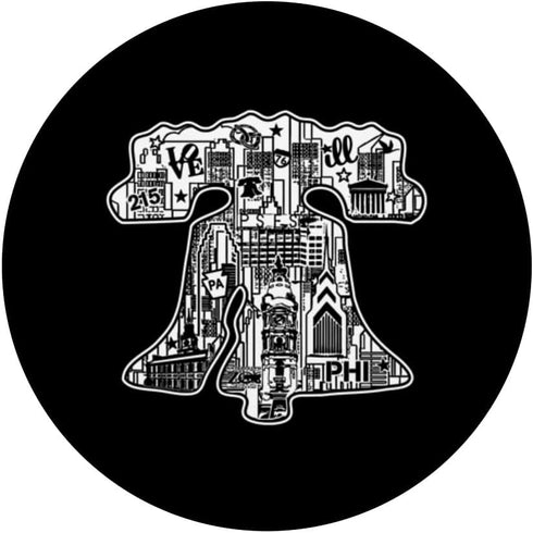 Philadelphia Fan Liberty Bell Philly Fan City Skyline Art PopSockets Swappable PopGrip
