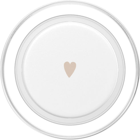 Hand Drawn Heart Design Sand/Beige/Tan Hand Drawn Heart Minimalist Love PopSockets PopGrip for MagSafe