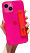 siduater Strap Holder Case for iPhone 14 Plus 6.7" with Kickstand, Slim Translucent PC Back Cover + Soft TPU Bumper,