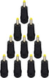 10Pcs Black Male Plug to Female Jack DC Power Connector, 4.0x1.7 mm to 5.5x2.5mm