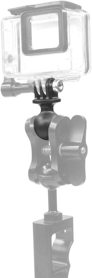 1" Ball Mount Universal Head Adapter with Thumb Screw for GoPro Hero 9, 8, 7, 6, 5, 4, 3+