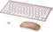 Keyboard Mouse Combo, 2.4GHz Slim Waterproof Keyboard and Mouse Kit for Desktop, Computer, PC (Gold)