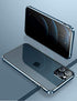 HENGHUI Lockable Anti Peeping Case for iPhone 12 Pro Max, Magnetic Bumper Case with Privacy Screen, Blue