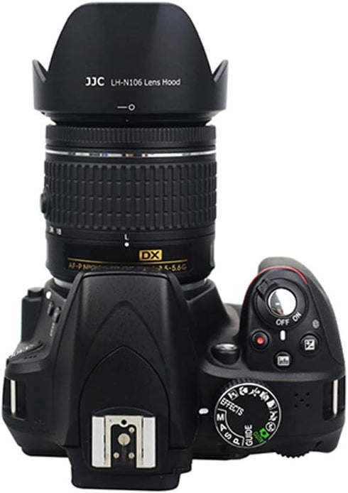 JJC HB-N106 Dedicated Reversible Lens Hood Shade for Nikon AF-P DX 18-55mm f/3.5-5.6G VR, D3500 D3400 D5600 D7500 Camera