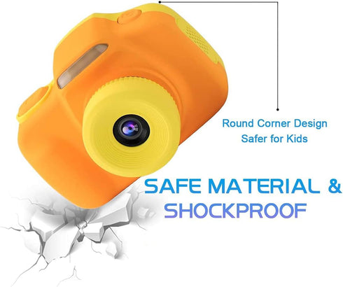 JOYTRIP Kids Camera, 12MP 1080P HD Digital Camera with 32GB SD Card for Boys and Girls 3-9 Years (Yellow)