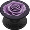 Rose in Purple Shade on Grey Background PopSockets Swappable PopGrip