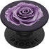 Rose in Purple Shade on Grey Background PopSockets Swappable PopGrip