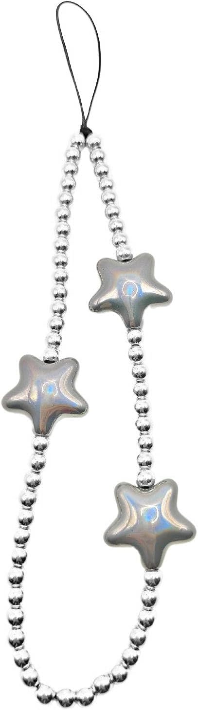 Meefisher Star Y2K Beaded Phone Charm Colorful Cute Charms Cell Phone Lanyard Strap