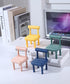 Melyaxu -1 Pack DIY Mini Chair Cell Phone Stand, Candy Color Mobile Phone Holder, Multi-Angle Chair Shape Table Phone