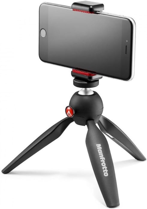 Manfrotto Mini Tripod with Universal Smartphone Clamp, Made in Italy, for iPhone with or Without Case, CSC, Vlogging,
