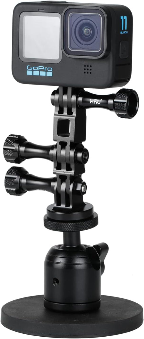 HSU Aluminum Extension Arm for GoPro Hero 13/12, Metal Adjust Mount for Go Pro Hero 11/10/9/8/7/6/5 Black