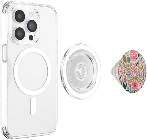 Vibrant Botanical Garden Floral Pattern Designs Boho Floral Garden Pattern for Women Nature & Plant Love PopSockets