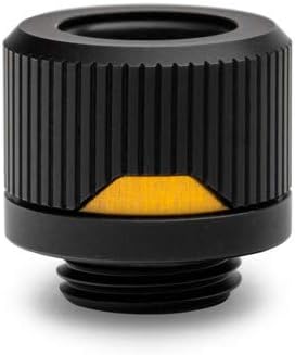 EKWB EK-Quantum Torque HDC-12 Compression Fitting, 12mm OD, Black, 15mm (LxWxH), Desktop Hard-Tube Fitting
