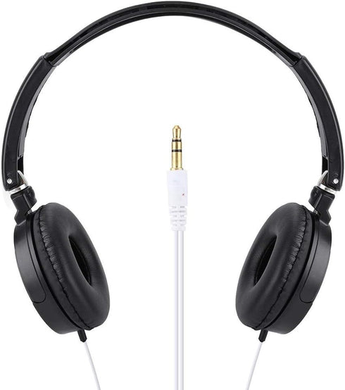 Portable Folding Headset, Wired Stereo Bass Over-Ear Headphones, Noise Cancelling, HiFi Music, Support TF Card