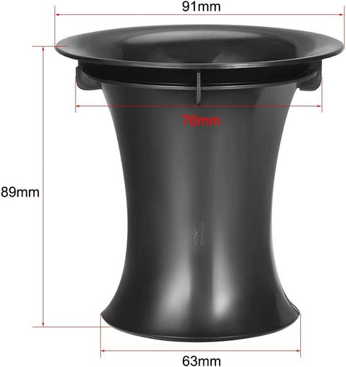 uxcell 4Pcs 76mm x 89mm Speaker Port Tube Subwoofer Bass Reflex Tube Bass Woofer Box Port Tube Vent