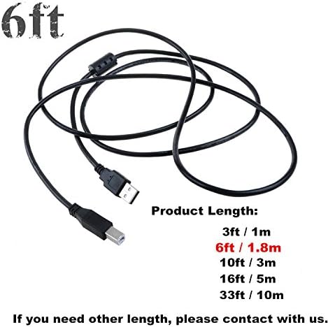6ft A526 C4280 C5280 USB Cable PC Laptop Data Sync Transfer Cord for HP Photosmart All-in-One Printer Scanner Copier