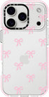 Dumkery Cute Phone Case Compatible with iPhone 17 Pro Case, Bow Aesthetic Pattern,