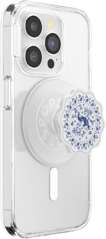 PopSockets Phone Grip for MagSafe, Magnetic Holder, Phone Stand, Cute - Peacock Saucer