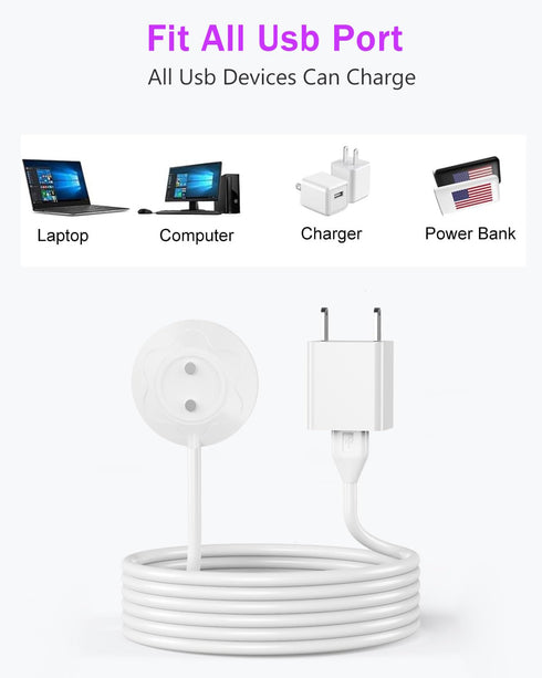 Mailink Set 12mm Rose Charger Replacement, Magnetic USB Charging Cable, Fast Charging Dock for Rose