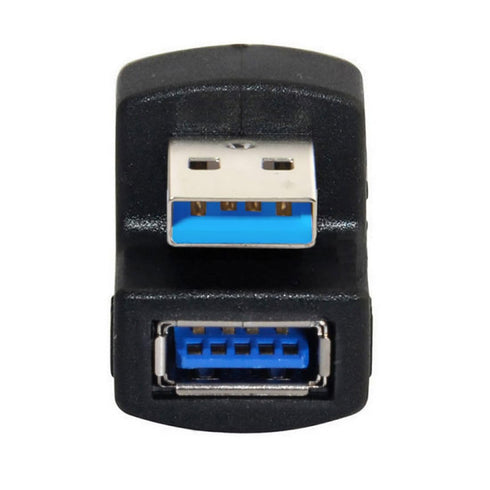 chenyang USB 3.0 Extender Adapter 2 Pack, 180 Degree Angled Male to Female Data Transfer Charging Adapter