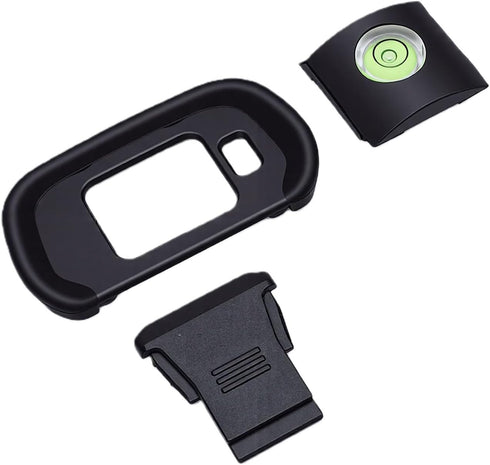 R7 Pomya Bubble Spirit Level & Silicone Eyecup Kit | Soft Viewfinder Cup Hot Shoe Cover for Camera