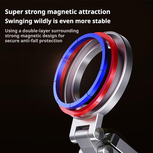 Generic Magnetic Mobile Phone Tripod Stand, Portable Folding Design Phone Holder, Compatible with iPhone/Android