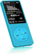 Lovskoo Mp4 70 128GB, Mp3 Mp3 Mp4 Blue Player with Headphone Hours Playback, Up to Player for Sports, Travelling